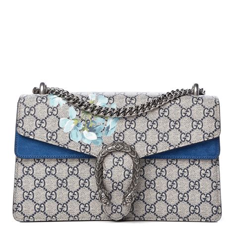 gucci gg supreme monogram blooms print|Gucci pochette monogram shoulder bag.